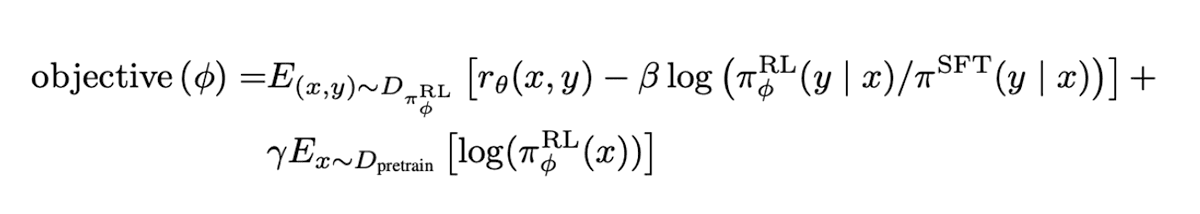 Figure: formula image RLHF PPO loss function.